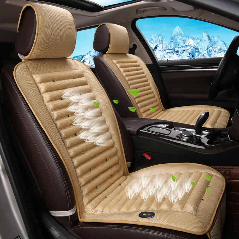 Built-in Fan Cushion Ventilation Car Seat Cover For Toyota Prius Prado 150 120 Highlander Sienna Zelas Verso Mark X Crown