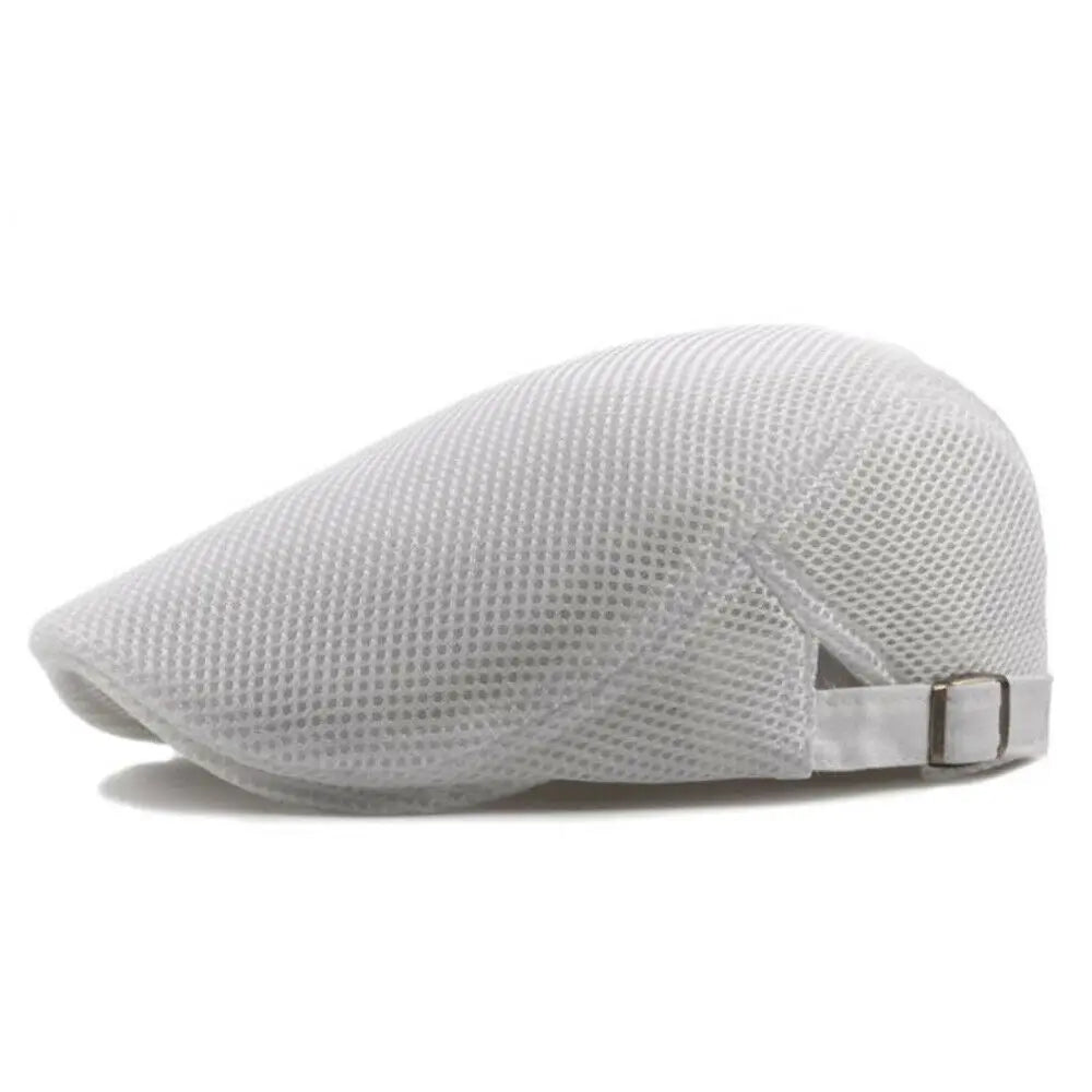 Unisex Mesh Flat Beret Cap - Summer Golf Driving Sun Protection