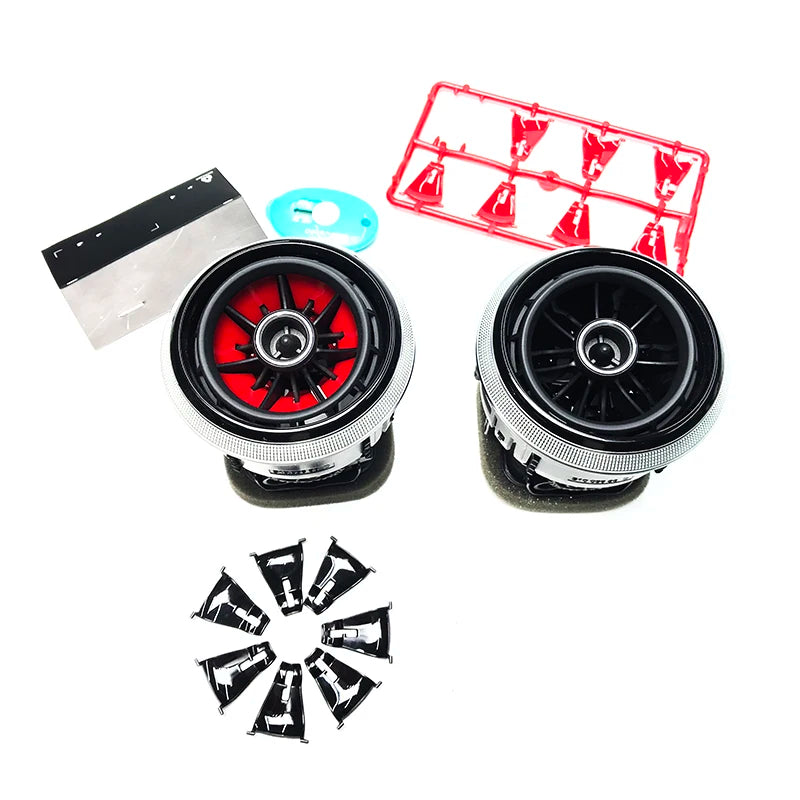 SRXTZM Air Outlet Color Changing Blade Red Yellow 4pcs/Set For Audi A3 S3 Rs3 8V 2013 2014 2015 2016 Car Styling Accessories