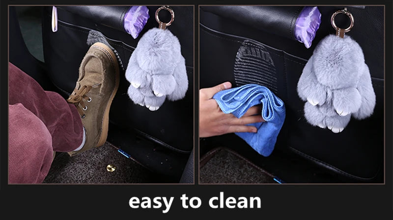 2024 New Car Seat back Storage Organizer Bag Universal PU Leather Multifunction Storage Box Stowing Tidying Pocket Auto Styling