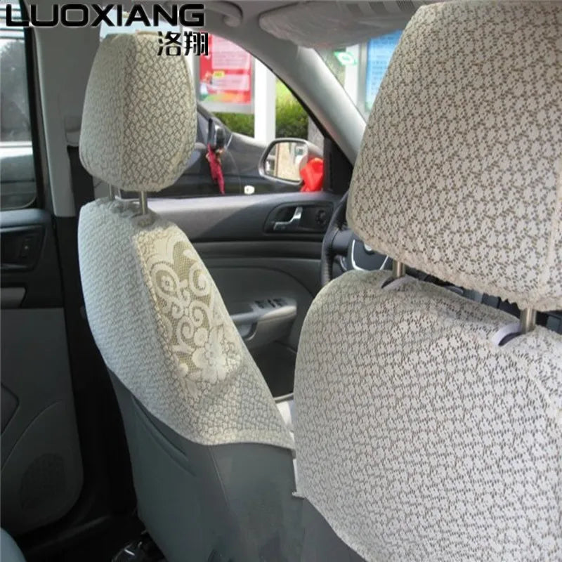 Half Lei mesh seat cover Lace car seat clothes four seasons use for Octavia car care 8pieces/set