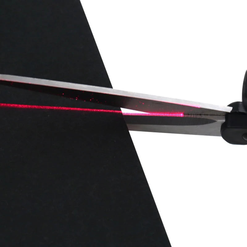 Sewing Laser Guided Scissors DIY Positioning Fabric Sewing Cut for Home Crafts Wrapping Gifts Straight Fast Scissor Shear