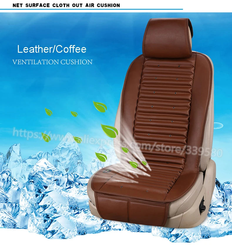Built-in Fan Cushion Ventilation Car Seat Cover For Toyota Prius Prado 150 120 Highlander Sienna Zelas Verso Mark X Crown
