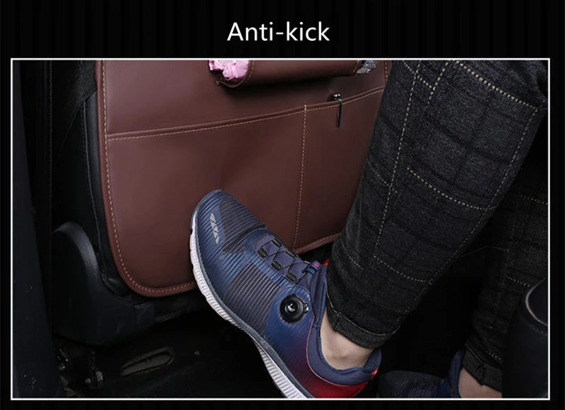 2024 New Car Seat back Storage Organizer Bag Universal PU Leather Multifunction Storage Box Stowing Tidying Pocket Auto Styling