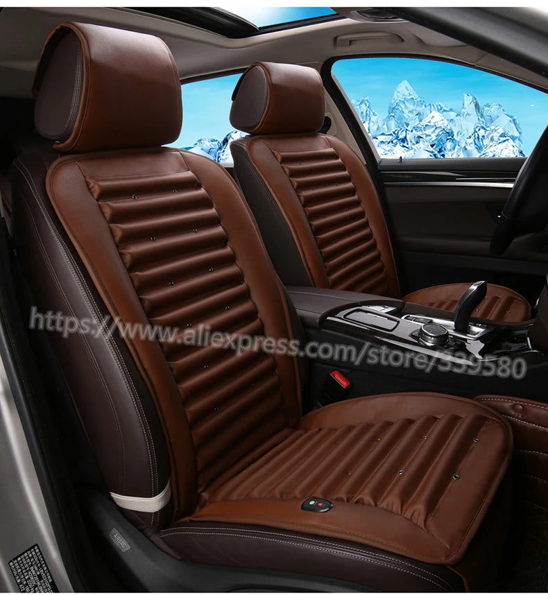 Built-in Fan Cushion Ventilation Car Seat Cover For Toyota Prius Prado 150 120 Highlander Sienna Zelas Verso Mark X Crown