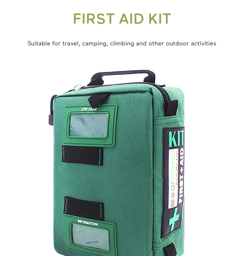 BearHoHoLarge Size Handy First Aid Kit Bag Emergency Kit Medical Rescue Bag for Workplace Home Outdoor Car Travel Hiking Camping
