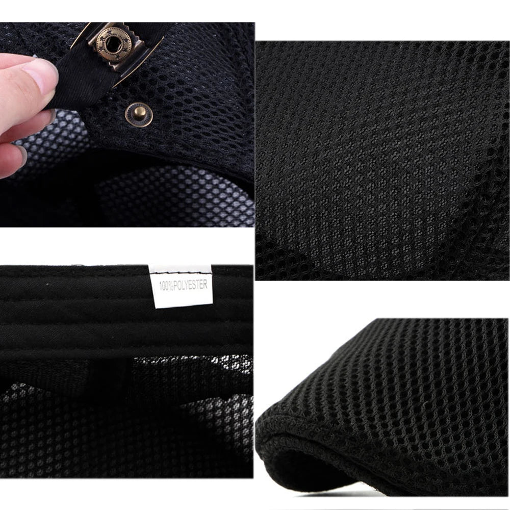 Unisex Mesh Flat Beret Cap - Summer Golf Driving Sun Protection