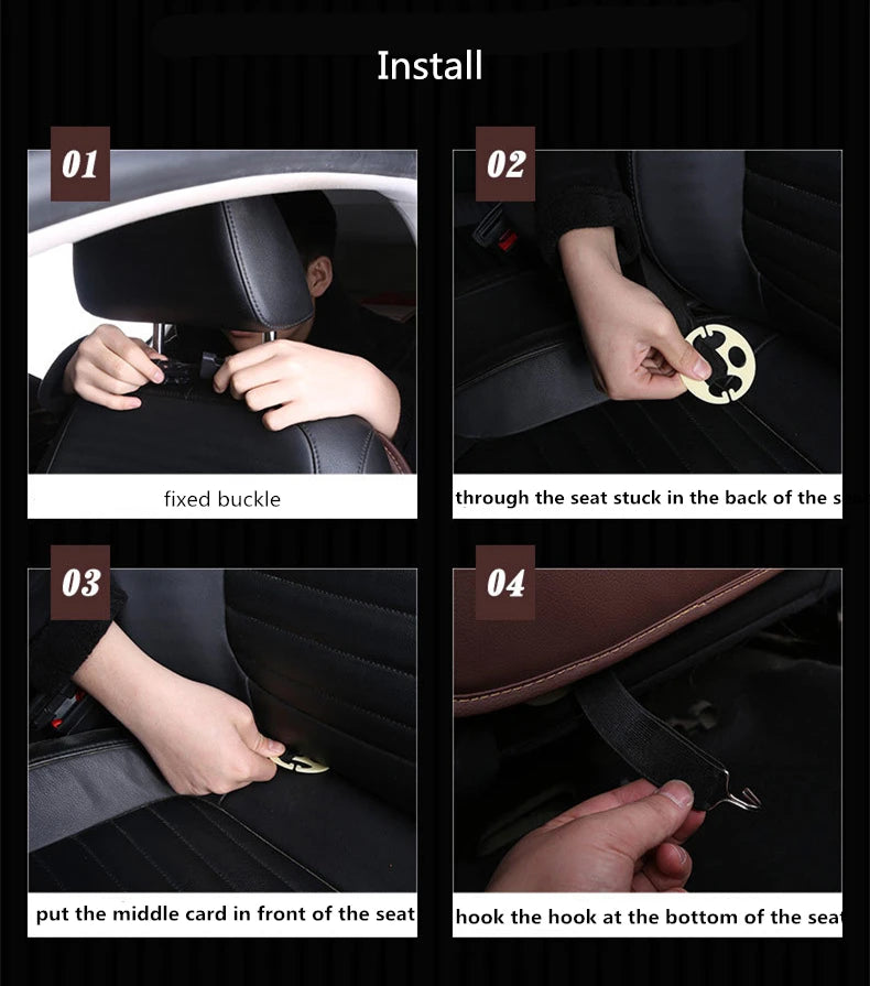 2024 New Car Seat back Storage Organizer Bag Universal PU Leather Multifunction Storage Box Stowing Tidying Pocket Auto Styling