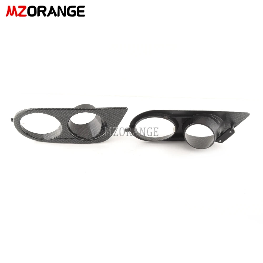 Carbon Fiber Fog Light Cover for BMW E46 M3 2001-2006 Glossy Black Fog Lights Grill Frame Surrounds Air Duct Fog Lamp Hood