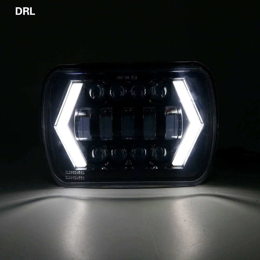 7x6" 5X7" Waterproof LED Projector Headlight Hi-Lo Beam DRL For Jeep Cherokee XJ car accessries