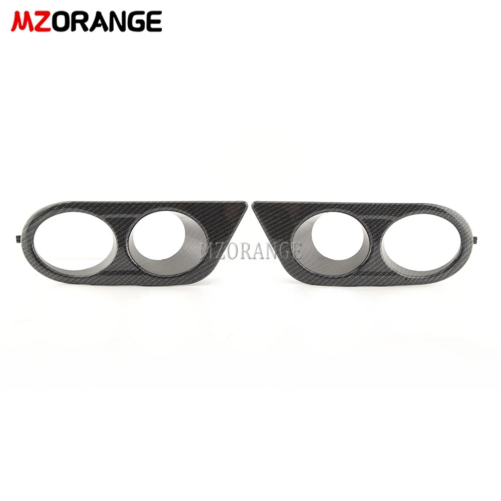 Carbon Fiber Fog Light Cover for BMW E46 M3 2001-2006 Glossy Black Fog Lights Grill Frame Surrounds Air Duct Fog Lamp Hood