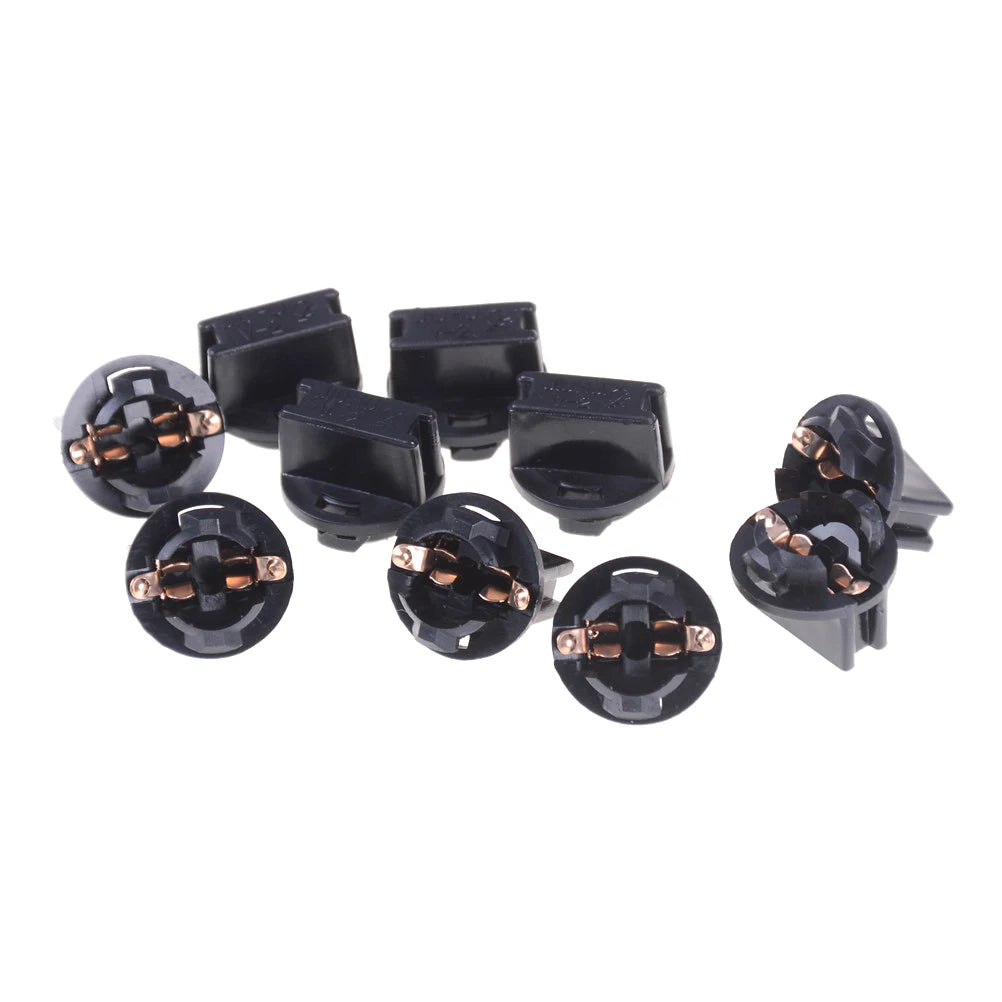 10Pcs T10 Twist Lock Plug and Play Bulb Holder Sockets T10 W5W 168 192 194 Twist Lock Wedge Bases Lamp Dash