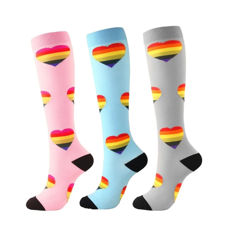 Dropship Compression Socks Knee High Running Men Women Socks Best For Athletic Nursing Outdoor Hiking Flight Travel Stockings