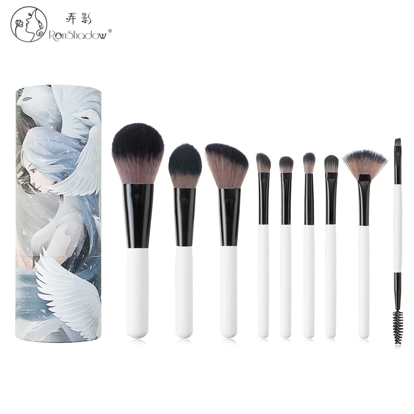 Ronshadow 9PCS Makeup Brushes Set Brochas Maquillaje Pincel De Maquiagem Kit Rangement Maquillage Beauty Packaging Makeup Tools