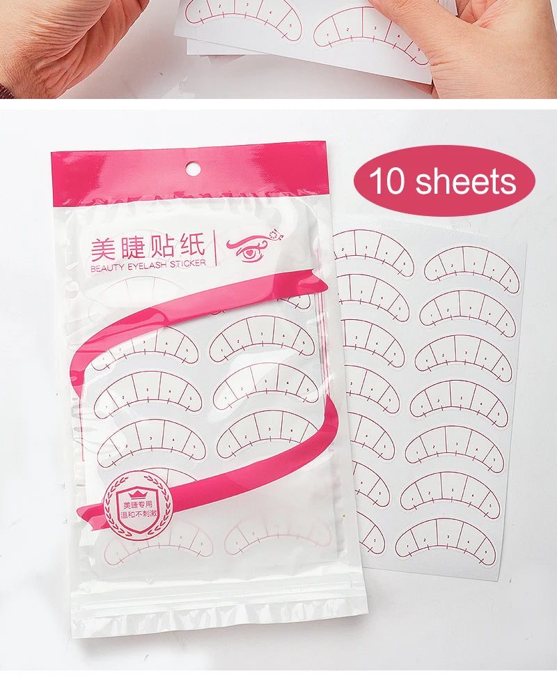 70 Pairs Eyelash Mapping Stickers Under Eye Positioning Tips Sticker for Lashes Extension Practice Eye Pads Paper Patches Tools