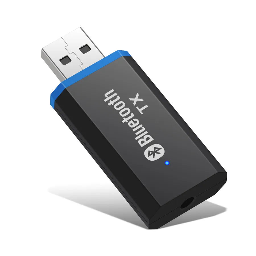 Bluetooth Transmitter 5.0 + EDR Audio Adapter For TV PC Headphones 3.5MM Jack AUX USB Stereo Music Wireless Adapter Plug & Play