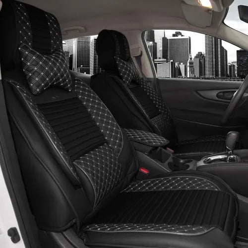 Stil Luxury Car Seat Cover Black White For Honda Civic