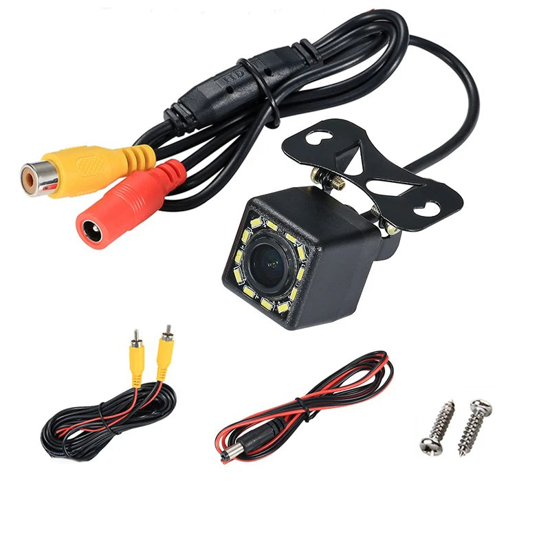 Wide Angle HD Car Rearview Camera Rear View Video Vehicle Camera Backup Reverse Camera 12 LED Night Vision Parking Camera