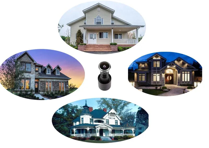 V380 Door Eye Hole Security 1080P HD  1.7mm Lens Wide Angle FishEye CCTV Network Mini Peephole Door WifI  Camera P2P ONVIF