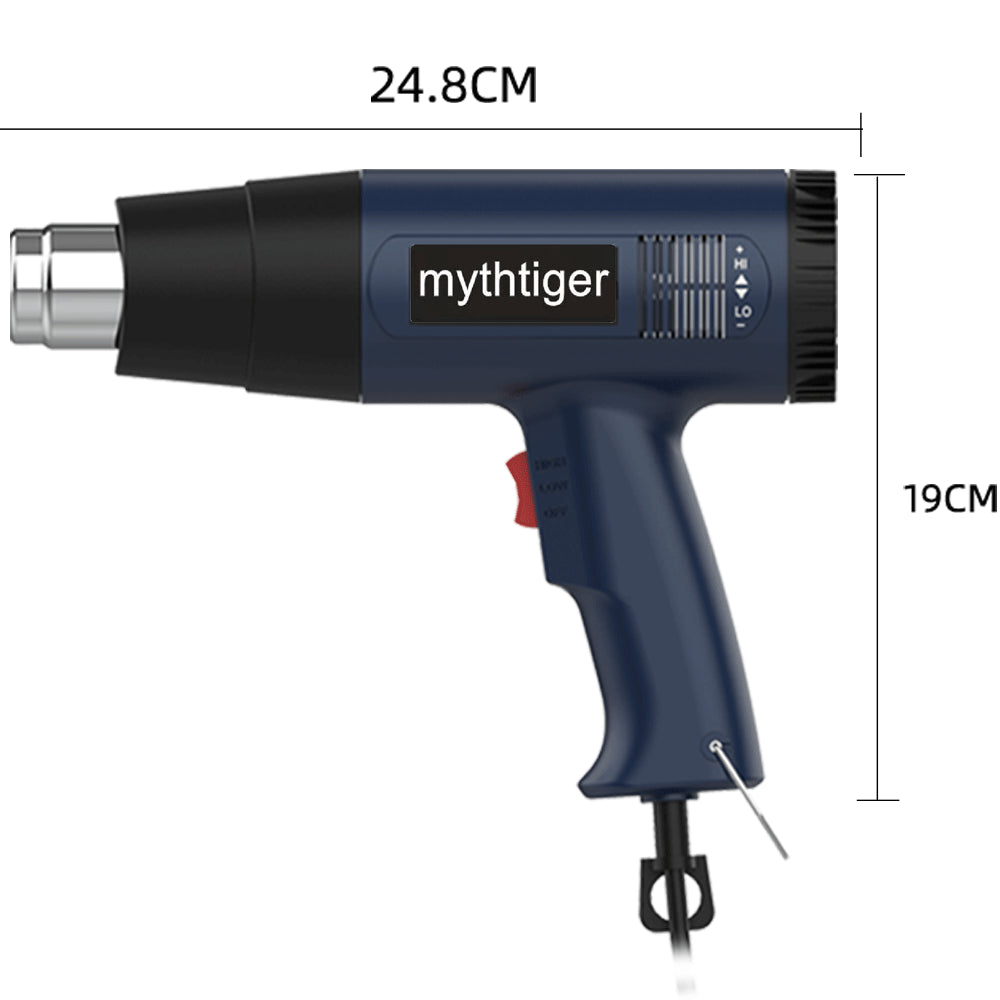2000W Heat Gun Professional Hot Air Gun Adjustable Temperature 60-600 D 4 Nozzles for DIY Stripping Paint Shrinking PVC and Home