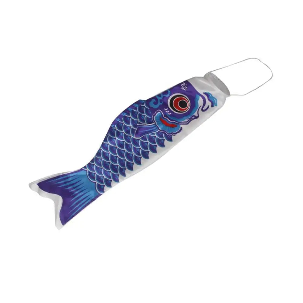 Satin Japanese Carp Windsock Wind Streamer Koi Nobori Sailfish Fish Flag for Outdoor Garden Yard Children's Day Decoration