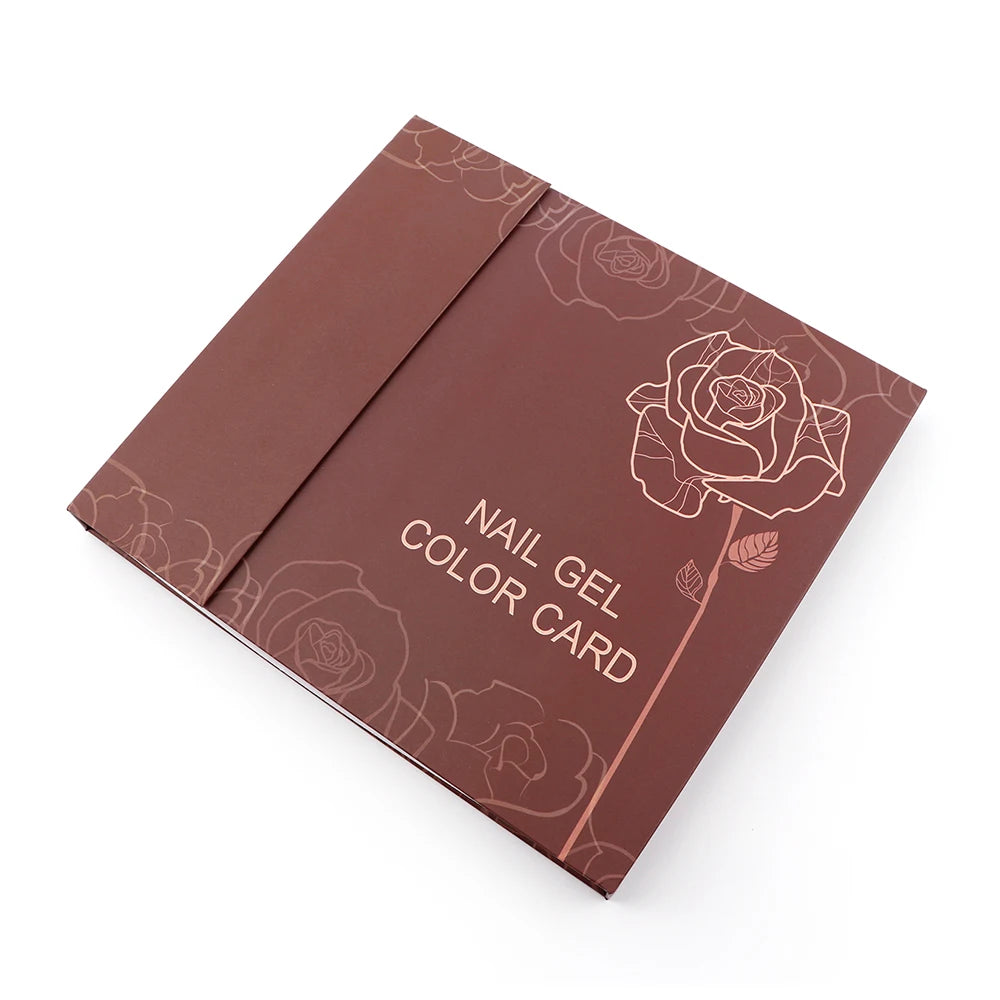 120 Colors Fake Nail Tips Display Book Fake Nails Storing Cards Nail Polish Showing Chart Shelf Book