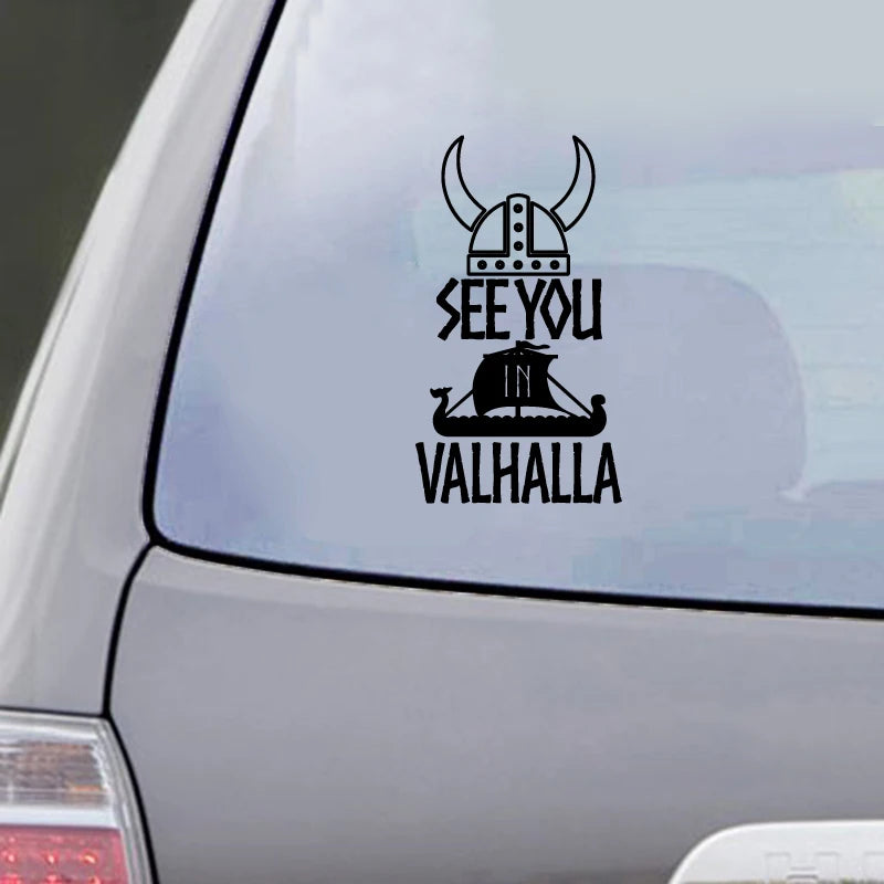 "Goodbye Valhalla" car sticker cross country diesel car personalized decoration car motorcycle auto parts fun Decal pvc30cm