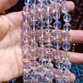 Natural Clear Quartz Double Point Bead Wholesale 2pcs/pack 8x18mm Hexagonal Column Gemstone Jewelry Bead for Ring Face