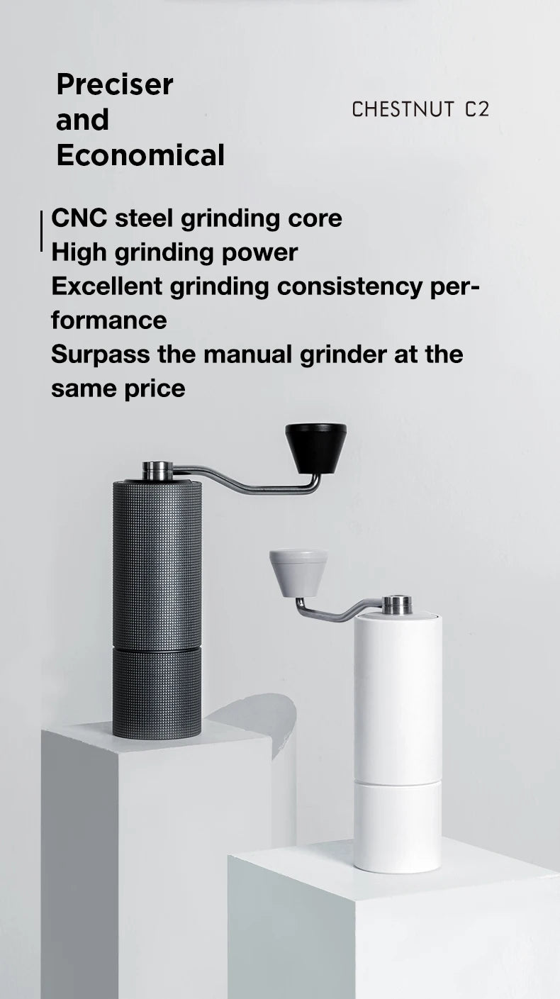 TIMEMORE Chestnut C2 Upgrade Portable Coffee Grinder Hand Manual Grinder Grind Machine Mill With Double Bearing Positioning