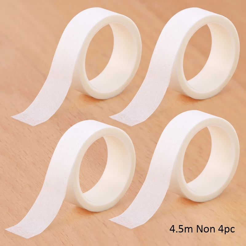 2/8PCS Micropore Lash Tape Eyelash Extension Supplies Transparent 4.5/9m Breathable Easy To Tear Medical Tapes Lash Makeup Tool