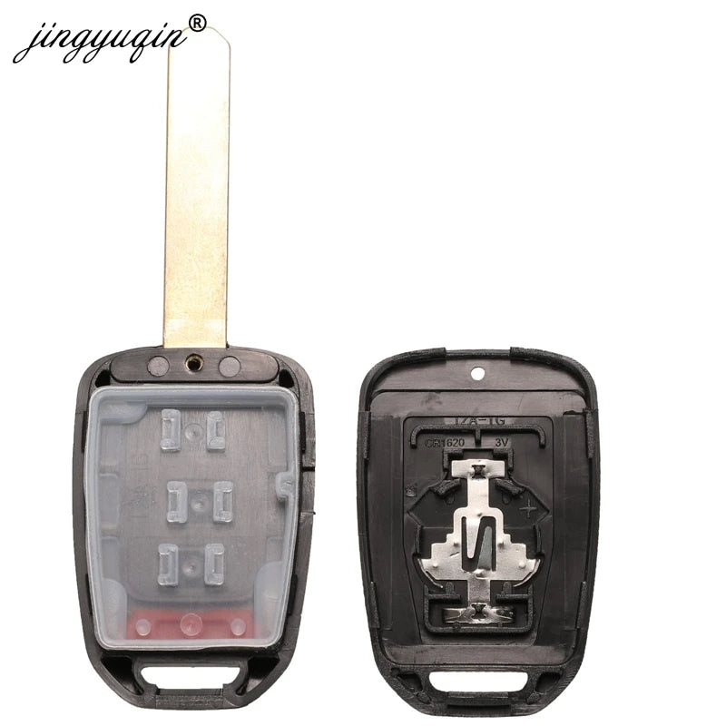 jingyuqin 10pcs/lot Car Key Shell 2/3/4 Button for Honda Civic City Fit HR-V XR-V Auto Remote Fob Case