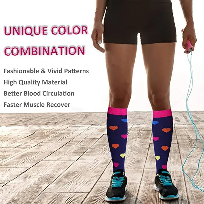 Dropship Compression Socks Knee High Running Men Women Socks Best For Athletic Nursing Outdoor Hiking Flight Travel Stockings