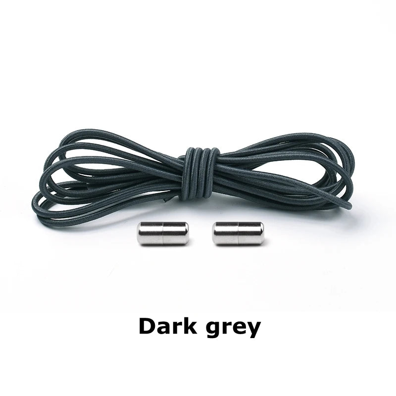 Elastic Laces Sneakers Round Shoelaces without ties Rubber No Tie Shoe laces Shoes Kids Adult Quick Shoe lace Rubber Bands