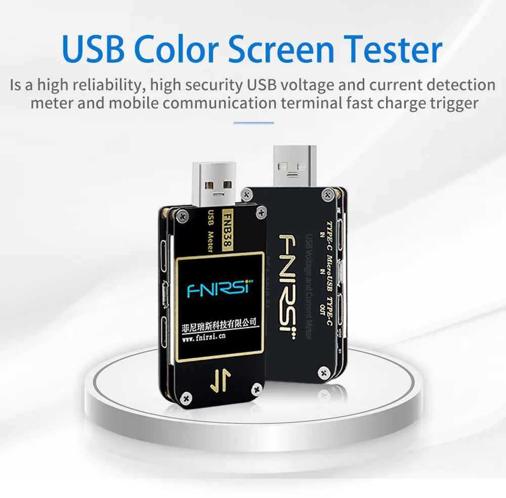 FNB38 Current And Voltage Meter USB Tester QC4+ PD3.0 2.0 PPS Fast Charging Protocol Capacity Test