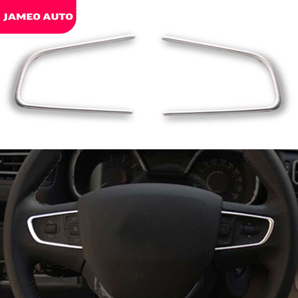 Jameo Auto Steering Wheel Cover Sticker For Peugeot 408 14-19 508 11-18 3008 16-18 Citroen C3-XR 15-18 C4 16-18 Interior Parts