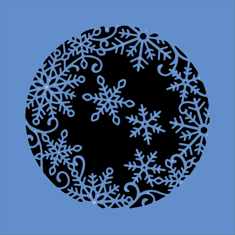2024 New Arrival Metal Cutting Dies for Scrapbooking Christmas Background Circle Snowflake Frames Card Making Crafts Stencils