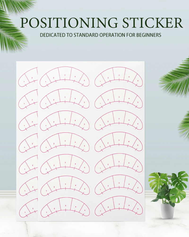 70 Pairs Eyelash Mapping Stickers Under Eye Positioning Tips Sticker for Lashes Extension Practice Eye Pads Paper Patches Tools