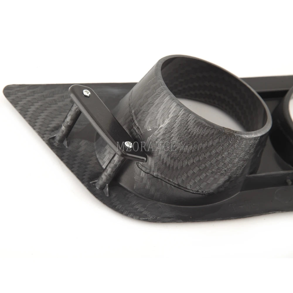 Carbon Fiber Fog Light Cover for BMW E46 M3 2001-2006 Glossy Black Fog Lights Grill Frame Surrounds Air Duct Fog Lamp Hood