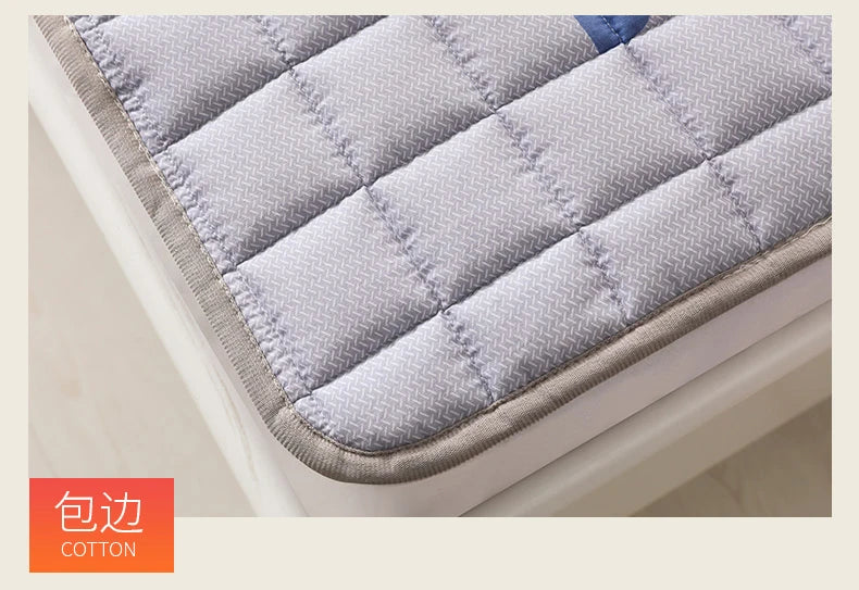 Comfortable Soft Foldable high quality Tatami Mattress single double Thick warm cotton cute cartoon topper Mattress with straps