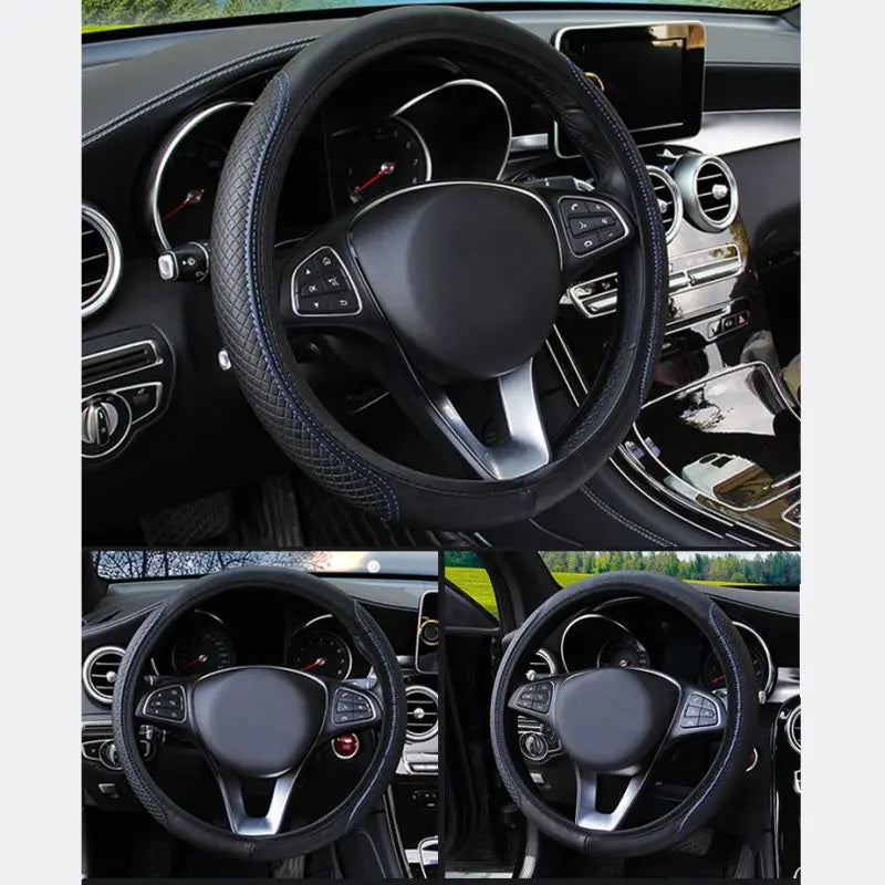 All Season Car Steering Wheel Cover Anti-Slip Durable Wheel Protector Universal Fit For Car Truck SUV