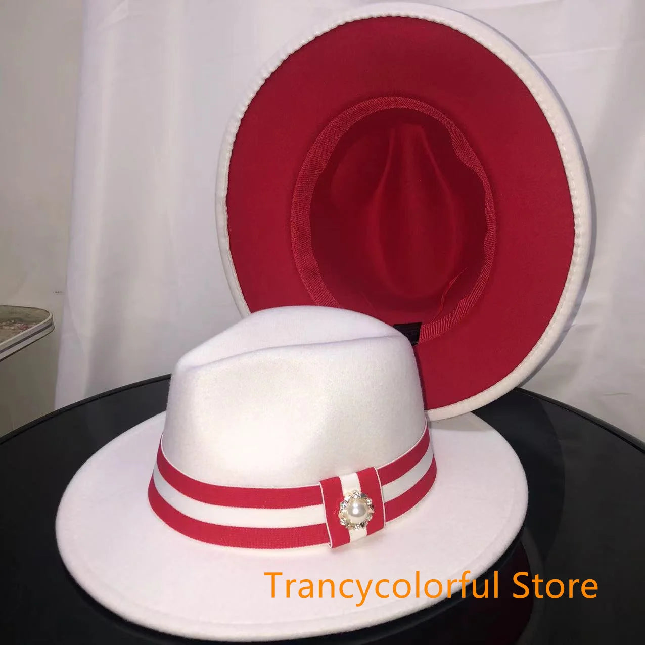 Fedora hat men and women jazz hat stretch ribbon accessories white top hat church men's winter hat шапка женскаязима 2021