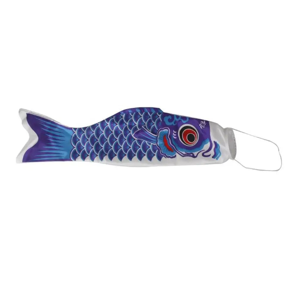 Satin Japanese Carp Windsock Wind Streamer Koi Nobori Sailfish Fish Flag for Outdoor Garden Yard Children's Day Decoration