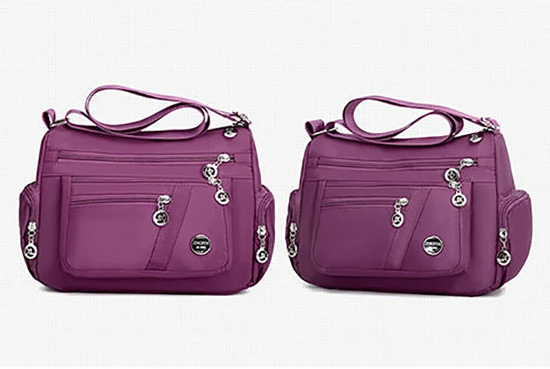 Large Capacity Women Crossbody Bag Waterproof Tote Casual Nylon Shoulder Bag Purse Handbag Lightweight Travel Messenger Bag