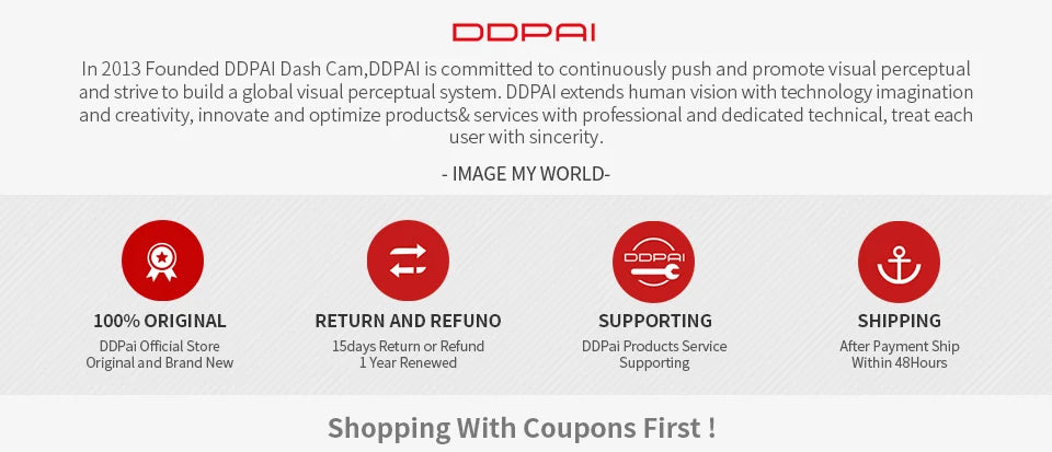 DDPAI Dash Cam Mini 1080P HD Vehicle Drive Auto Video DVR Android Wifi Smart Connect Car Camera Recorder