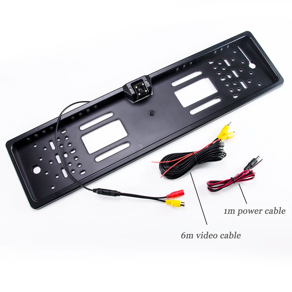 SINOVCLE Car Rear View Camera EU European License Plate Frame Waterproof Night Vision Reverse Backup Camera 4 Or 8 LED light