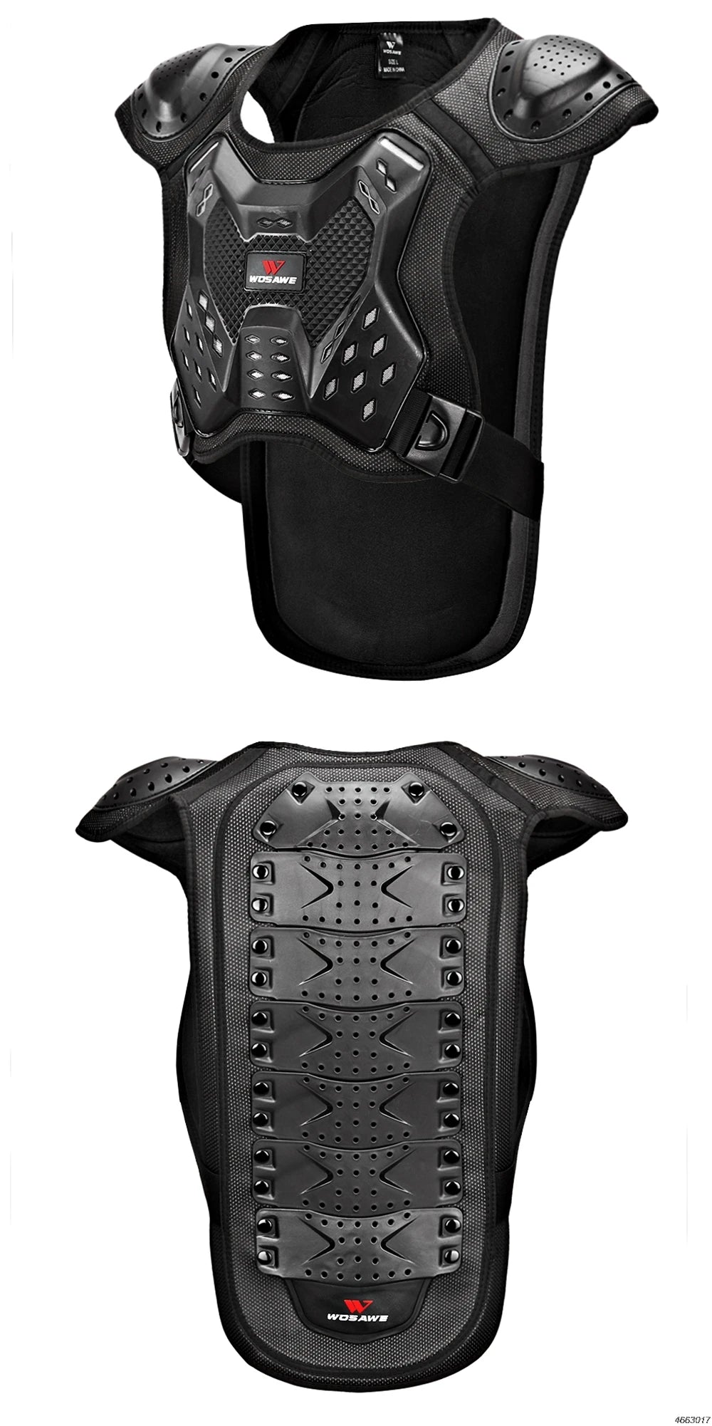 Motorcycle Jacket Adult Chest Back Protector Moto Body Armor Guard Racing Body Protector Armor Jacket Motocross Protective Gear