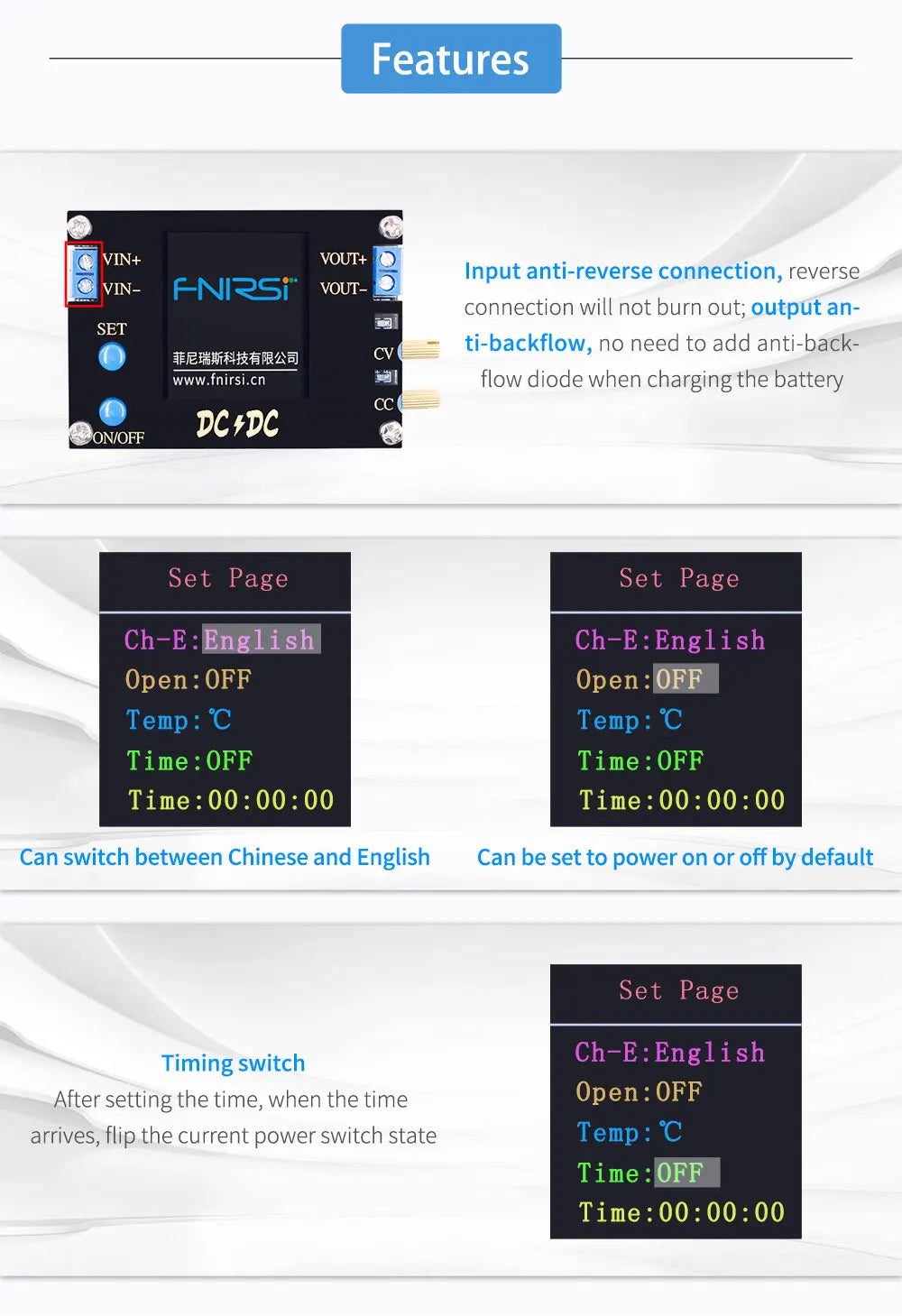 DC DC Automatic Boost/Buck Converter CC CV Power Module 0.5-30V 3A 35W/4A 50W Adjustable Regulated power supply Voltmeter