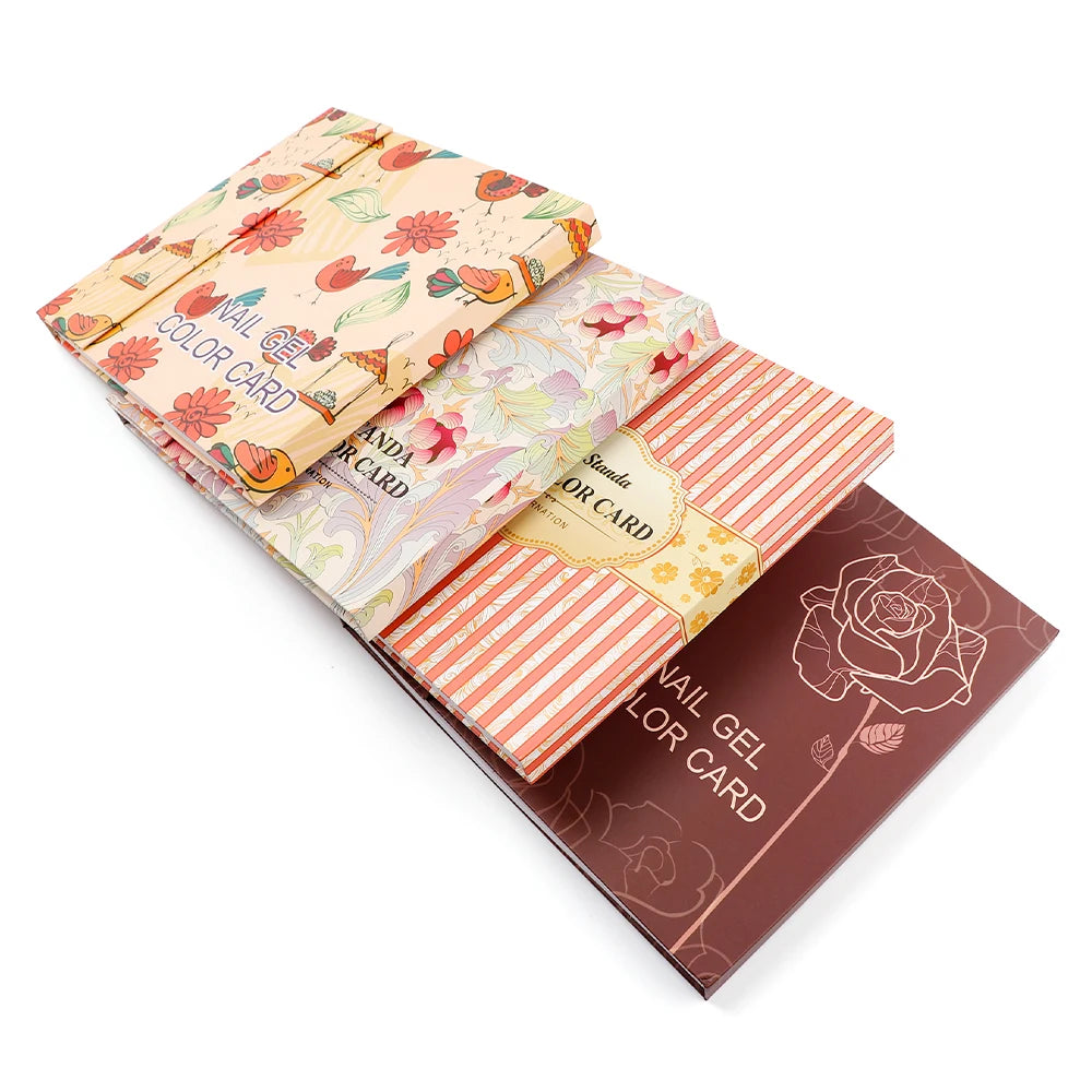 120 Colors Fake Nail Tips Display Book Fake Nails Storing Cards Nail Polish Showing Chart Shelf Book