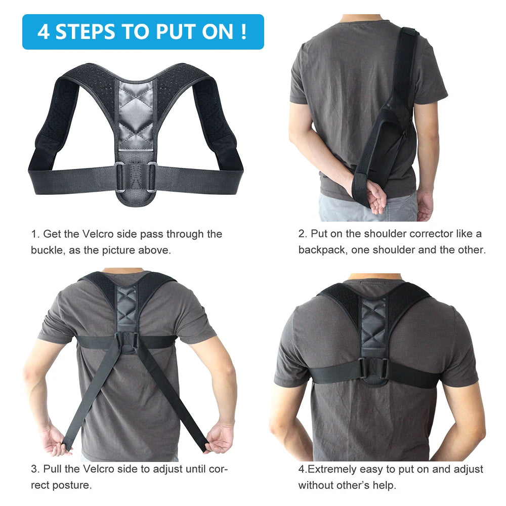 Adjustable Therapy Posture Corrector for Men Shoulder Support Back Brace Posture Correction Back Support Shoulder Belt