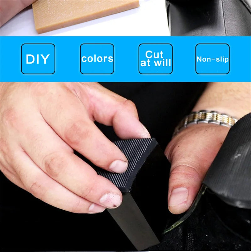 1 Pair DIY Rubber Sole For High heels Repair Shoes Tire Grain Wave Pattern Repair Worker Shoes Outsole Stick On Soles Heel Pads